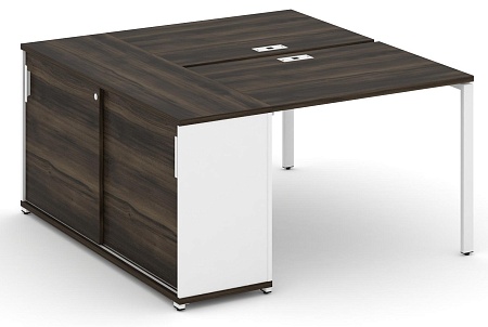 Рабочая станция с опорным шкафом купе CN.DRS-233 B/W