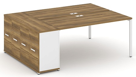 Рабочая станция с опорным распашным шкафом CN.DRS-220 B/W