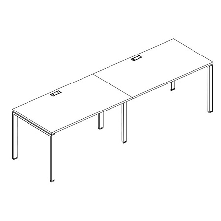 Рабочая станция на металлокаркасе UNO (2х160) А4 Б1 025-2 БП