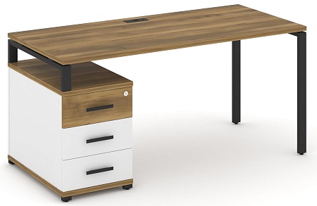Стол письменный с одной опорной тумбой CN.SP-304 B/W