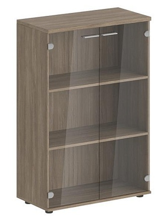 Шкаф средний, 2-х дв. стекл., з.ст HDF SG.803