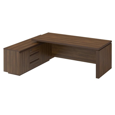 Стол руководителя на опорной тумбе левый МК 138L