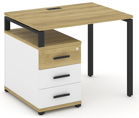 Стол письменный с одной опорной тумбой CN.SP-301 B/W