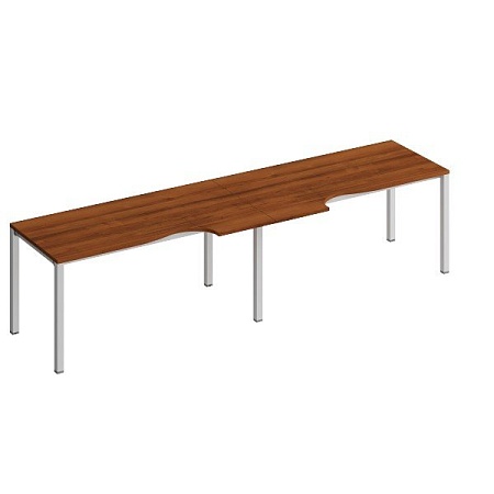 Рабочая станция со столами эргономичными на металлокаркасе КФ (2х160) К.1139-2