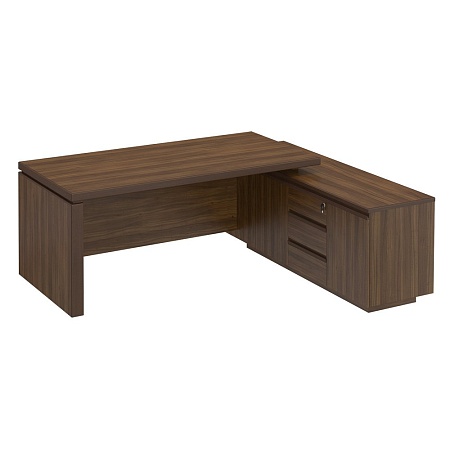 Стол руководителя на опорной тумбе правый МК 136R