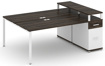 Рабочая станция с одной опорной тумбой CN.DRS-416 B/W