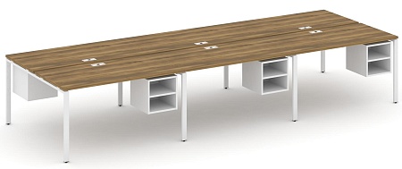 Рабочая станция двухсторонняя с подвесными тумбами на 6 мест CN.DRS-147