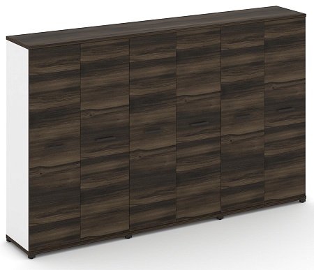 Шкаф три широкие секции, 4 ниши (6 фасадов ЛДСП, 4 ниши) CN.STS-436 B/W