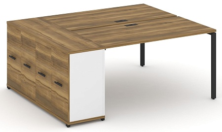 Рабочая станция с опорным распашным шкафом CN.DRS-219 B/W