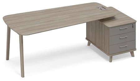 Стол на опорной тумбе малой (тип 3) WOOD ТМ В2 120