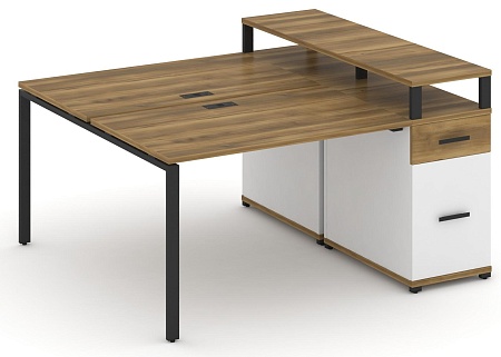 Рабочая станция с одной опорной тумбой CN.DRS-414 B/W