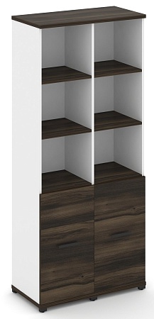 Шкаф две узкие секции, 5 ниш (Два фасада ЛДСП  2 ниши) CN.STU-521 B/W