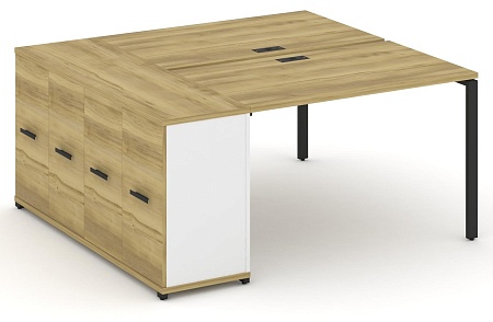 Рабочая станция с опорным распашным шкафом CN.DRS-218 B/W