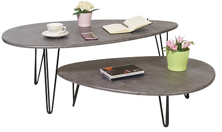 Журнальный столик Дадли (Серый бетон)