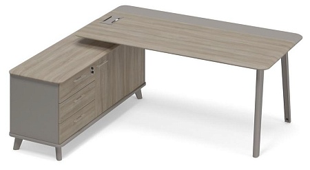 Стол комбинированный левый с тумбой (тип 1) ТМ М1 101 МП