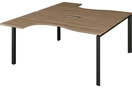 Бенч эргономичный на 2 рабочих места на металлокаркасе НТМП.П.Б2-040