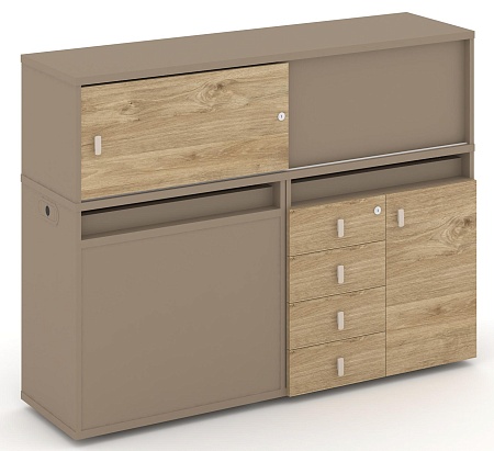 Набор №18. Тумба двойная + низкая надставка ES.NB.2N-18