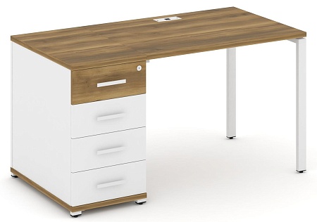 Стол рабочий с одной опорной тумбой CN.SP-401 B/W