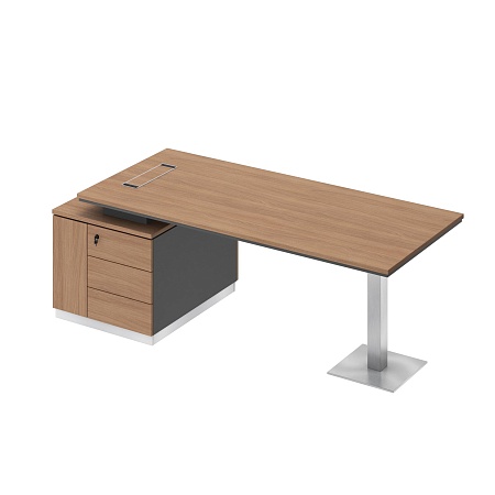 Стол руководителя на опорной тумбе левый СИ 106L