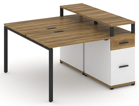 Рабочая станция с одной опорной тумбой CN.DRS-413 B/W