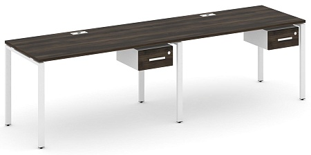 Рабочая станция односторонняя с подвесными тумбами на 2 места CN.ORS-111 B/W