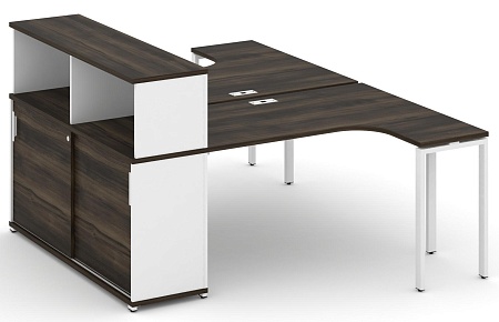 Рабочая станция с опорным стеллажом с надставкой низкой CN.DSA-219 B/W