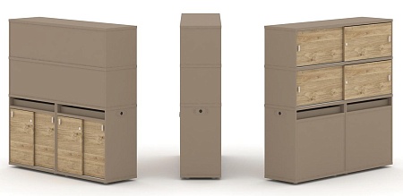 Набор №8. Тумба двойная + высокая надставка ES.NB.2V-8