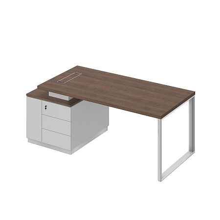 Стол руководителя на опорной тумбе левый БР 105L