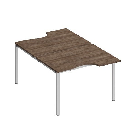 Рабочая станция со столами эргономичными на металлокаркасе КФ (2х120)  К.1148