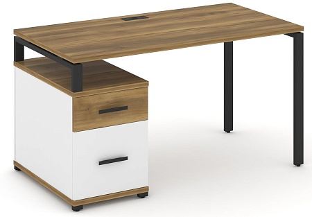 Стол письменный с одной опорной тумбой CN.SP-307 B/W