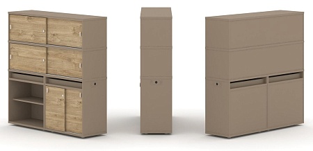 Набор №14. Тумба двойная + высокая надставка ES.NB.2V-14