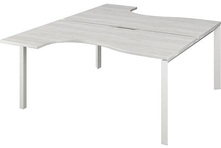 Бенч эргономичный на 2 рабочих места на металлокаркасе НТМП.П.Б2-060