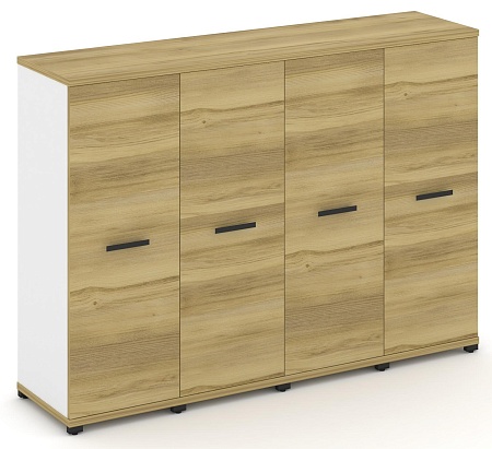 Шкаф четыре узкие секции, 3 ниши (4 фасада ЛДСП,  3 ниши) CN.STU-346 B/W