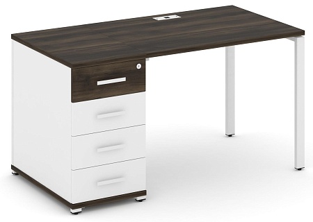Стол рабочий с одной опорной тумбой CN.SP-401 B/W