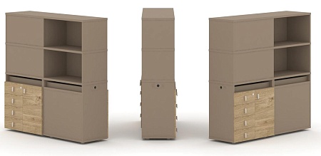 Набор №18. Тумба двойная + высокая надставка ES.NB.2V-18