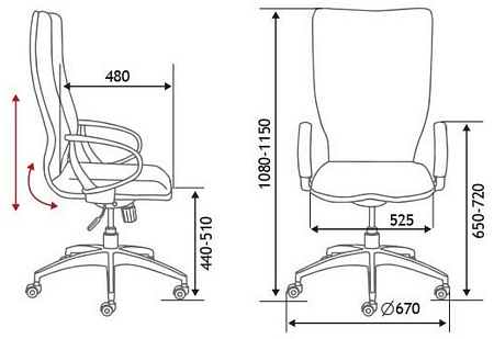 Кресло офисное IQ CX0898H-1-203