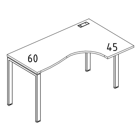 Стол эргономичный правый  А4 Б1 036R БП