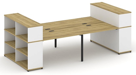 Рабочая станция с опорными стеллажами с надставкой низкой CN.DRS-254