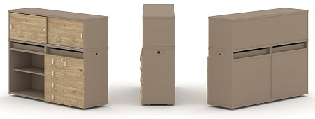 Набор №8. Тумба двойная + низкая надставка ES.NB.2N-8