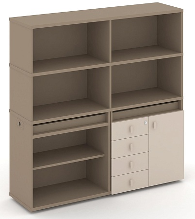 Набор №10. Тумба двойная + высокая надставка ES.NB.2V-10