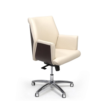 Кресло руководит б/пал ПАЛИСАНДР/БЕЖЕВЫЙ ZEUS/B Palisander Ivory 22042