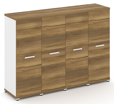 Шкаф четыре узкие секции, 3 ниши (4 фасада ЛДСП,  3 ниши) CN.STU-346 B/W