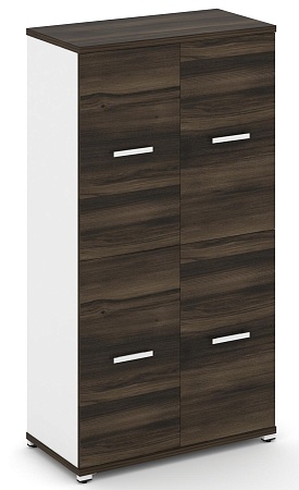 Шкаф две широкие секции, 4 ниши (2 фасада ЛДСП, 2 ниши + 2 фасада ЛДСП, 2 ниши) CN.STS-412 B/W