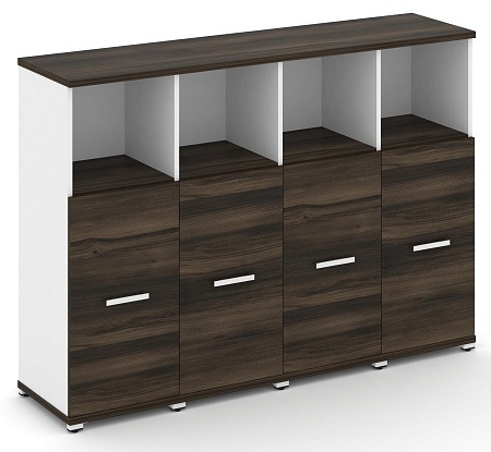 Шкаф четыре узкие секции, 3 ниши (4 фасада ЛДСП, 2 ниши) CN.STU-343 B/W