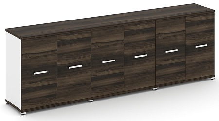 Шкаф три широкие секции, 2 ниши (6 фасадов ЛДСП, 2 ниши) CN.STS-233 B/W