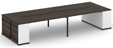 Рабочая станция с опорными шкафами купе CN.DRS-280 B/W