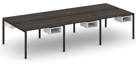 Рабочая станция двухсторонняя с подвесными тумбами на 6 мест CN.DRS-142