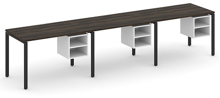 Рабочая станция односторонняя с подвесными тумбами на 3 места CN.ORS-126