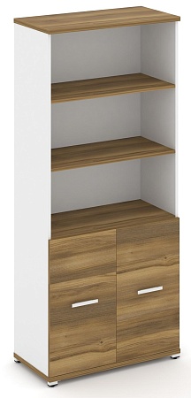 Шкаф одна широкая секция, 5 ниш (2 фасада ЛДСП, 2 ниши) CN.STS-511 B/W