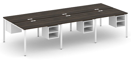 Рабочая станция двухсторонняя с подвесными тумбами на 6 мест CN.DRS-146